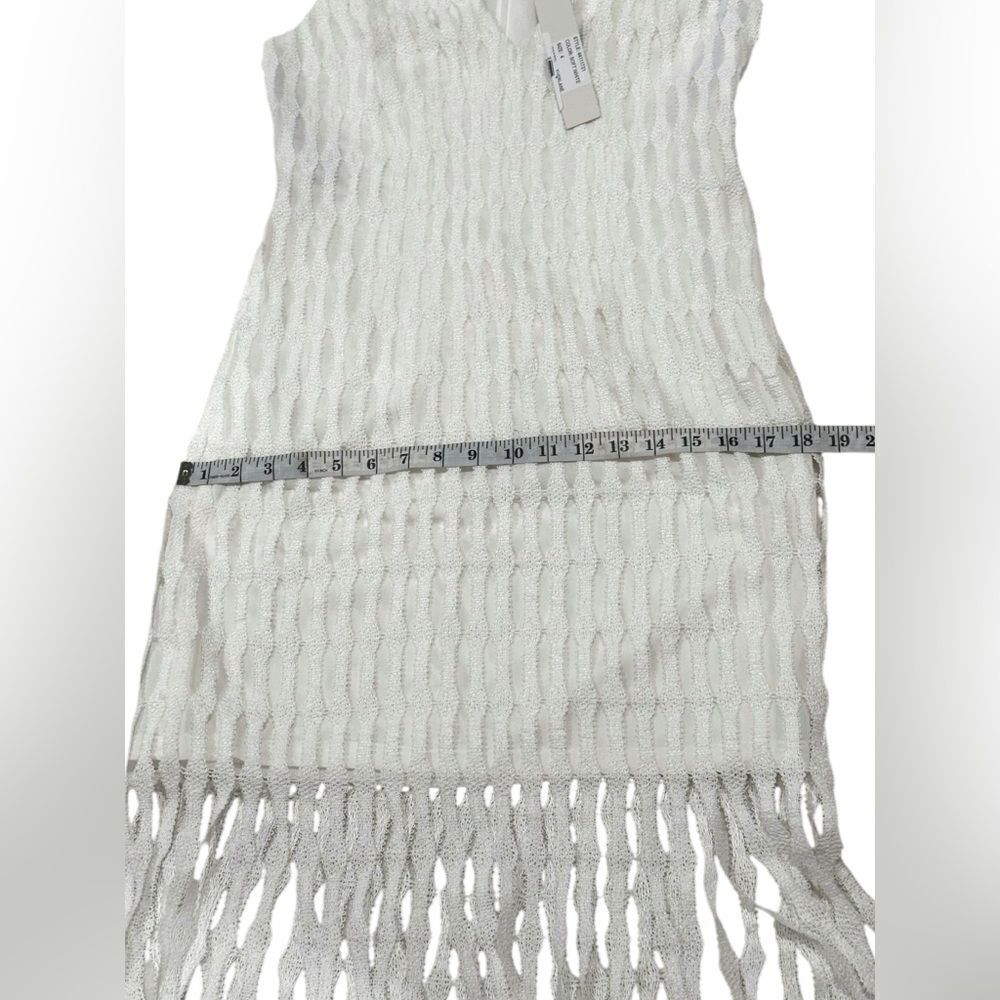 NWT Monique Lhuillier Embroidered Fringe Midi Cocktail Dress - Picture 15 of 16